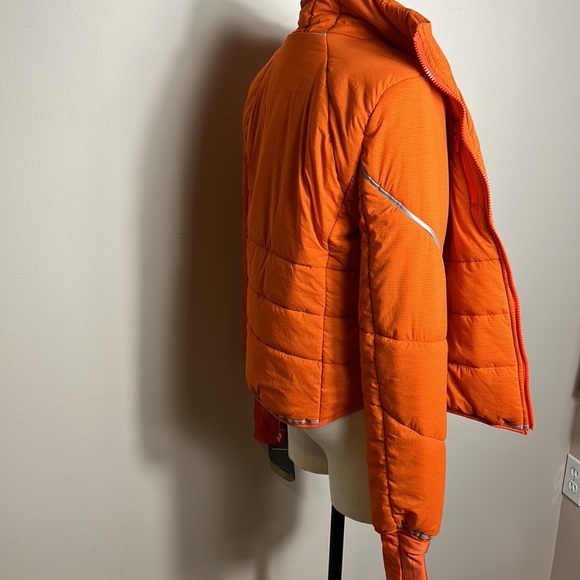 Free People Gathering Storm Run Puffer Ted Orange Puffer size small- NWT - Picture 12 of 17